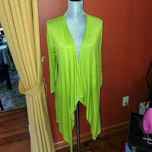 Sweater Cardigan Size large gently worn Green